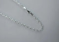 3MM ( RETAIL PRICE $100 )  Solid Italian 925 Sterling Silver Diamond Cut Singapore Chain