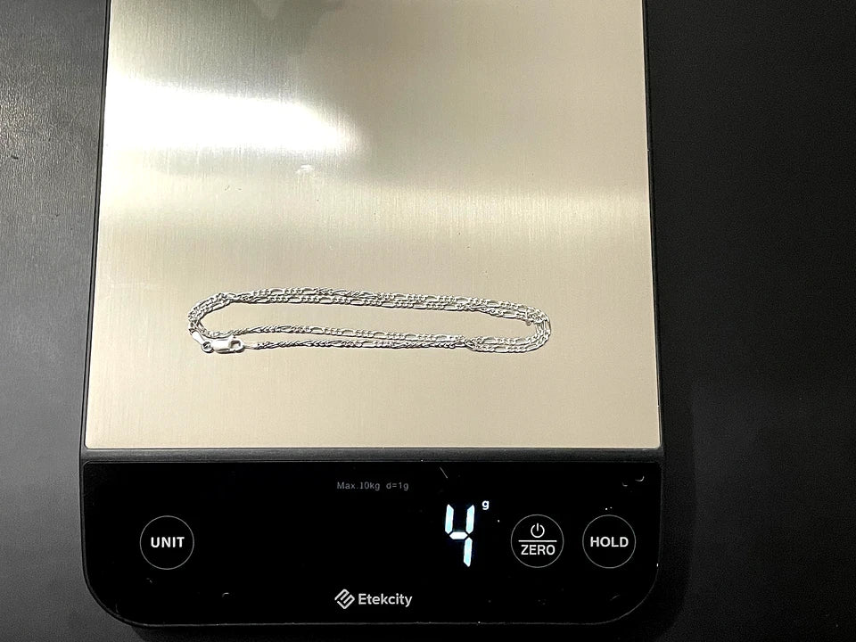 2.5 MM x 18 inch ( RETAIL PRICE $100 ) Real Italian Solid 925 Sterling Silver Figaro Link Chain